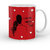 Indigifts Valentine Day Gift Ceramic Coffee Mug 330ml & Cushion 12X12 Inches With Filler Satin Red