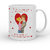 Indigifts Valentine Day Gift Ceramic Coffee Mug 330ml & Cushion 12X12 Inches With Filler Satin White