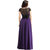 Raas Prt Purple and Black Crepe Flared Gown