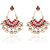 Zaveri Pearls Pearl Ruby Dangle  Drop Earrings - ZPFK1194
