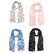 Sri Belha fashions Printed Cotton Scarf Stole For Women's  Girl's Set Of- 4