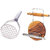 OSE Combo Pack of 2 High Quality ( Stainless Steel ) Chakla Belan Stand  Potato Masher For Kitchen