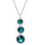Oviya Valentine Rhodium Plated Mesmerising Sea Green Crystal Pendant for girls and women PS2193700RGre