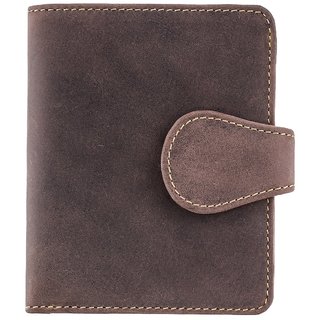 Visconti Hunter Bi-Fold Oil Brown Genuine Leather Wallet For Men & Women With RFID Protection