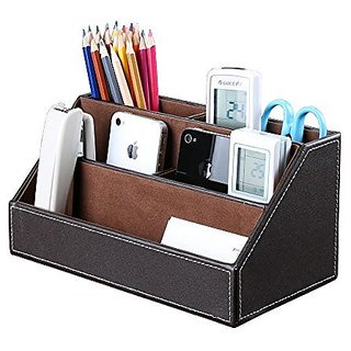 Buy Artikle Office Multi-functional Leather Desk Organiser ...