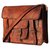 100 Pure Leather 15 Vintage Genuine Leather Office formal Travel Brown  Shoulder Mens Laptop Messenger Bag