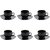 LUMINARC QUADRO BLACK CUP  SAUCER , (PACK OF 6) (Black, Pack of 6)