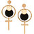 Jewels Gehna Elegant Trendy Classic Fancy Gold Plated Hanging Earrings Set For Women  Girls