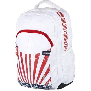american tourister white backpack