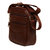 Leather World Brown Color Genuine Leather Men sling bag or small Travel Bag