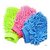 Set On 3 Microfiber Cleaning Gloves Hand Duster For Car S And Bikes