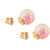 Fasherati Pom Pom crystal pink Stud Earrings For Girls