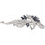 Fasherati Silver Plated Brooch In White And Blue Crystal For Women