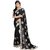 Sarees Trendz Black Embroidered Georgette Bollywood Style With Blouse Piece Saree