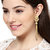 Fasherati Matt Gold Finish Pear Top Chain Tassel Long Dangler Earrings For Women