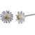 Fasherati 925 sterling sliver plated flower stud Earrings for Girls