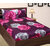 Home Berry Floral Polycotton Double Bed Sheet With Two Pillow Cover