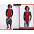 Klick2Style Men's Single Jersey Red & Black T-shirt
