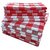 Pack Of 6 Red -white 100 Cotton blend Yarn Dyed SHOP BY ROOM Check Dinner Napkins 16 x 22 Inch