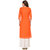 Sgatra Women Cotton Kurta Orange Solid Straight Kurti