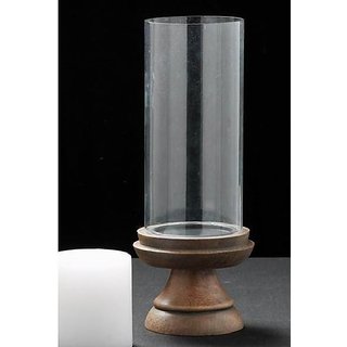 Wooden Pillar Candle Holder