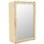 Zahab Style Single Door Plastic Storage Bathroom Cabinet with Mirror-Ivory (10x4x14 inches)