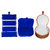 ABHINIDI Combo 1 pc blue earring folder  1 blue ear ring box and 1 pc bangle box jewelry vanity case