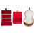 ABHINIDI Combo 1 pc red earring folder  1 red ear ring box and 1 pc bangle box jewelry vanity case