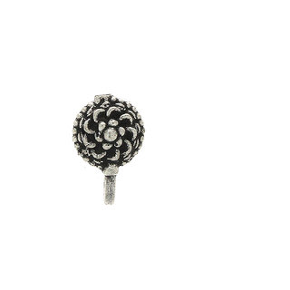 Buy Anuradha Art Silver Oxide Finish Round Shape Designer Press On Nose Ring Pin For Women Girls Online 199 from ShopClues