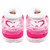 Neska Moda Baby Boys and Girls Frill Butterfly Pink Booties For 0 To 12 Months Infants SK139