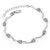 White Sterling-Silver Crystal Chain Bracelet For Women