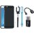 Vivo Y53s Silicon Anti Slip Back Cover with Memory Card Reader, Selfie Stick, LED Light and OTG Cable