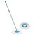Primeway Magic Mop 360 Degree Rotating Handle Set with Disc and 2 Mop Heads, Blue