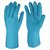 Primeway Rubberex Superior Silverlined Rubber Hand Gloves, Large, 1 Pair, Blue
