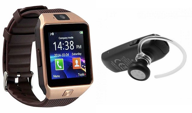 Buy Zemini DZ09 Smartwatch and HM1100 Bluetooth Headphone for HTC