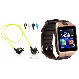 Zemini DZ09 Smartwatch and Jogger Bluetooth Headphone for SONY xperia t2 ultra DZ09 Smart Watch With 4G Sim Card Memory Card Jogger Bluetooth