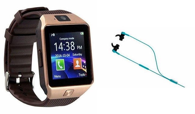 Buy Zemini DZ09 Smart Watch and Reflect Earphone for SAMSUNG GALAXY A8 DZ09 Smart Watch With 4G Sim Card Memory Card Reflect Earphone Online 1299 from ShopClues