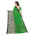 Meia Green Chiffon Printed Saree With Blouse