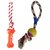 W9 High Quality Combo Of 2 Non-Toxic Knotted Cotton Chew Rope Toy For Puppy (Orange)
