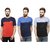 Rico Sordi Round Neck Multicolor Plain Casual Cotton Blend T-Shirts For Men (Set Of 3)