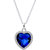 Fasherati Blue pink crystal heart titanic pendant for girls (set of 2 pendant Necklace)