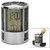 Care 4 ™ 2 drawer round shape mesh pen stand with digital clock display