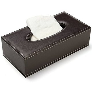 Artikle Leather Rectangular Tissue Cover Box Holders Case Artikle Leather Rectangular Tissue Cover Box Holders Case Pumping Paper Hotel Home Car Gift Brown