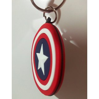 captain america avengers rubber keychain