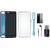 Samsung J7 Prime Soft Silicon Slim Fit Back Cover with Memory Card Reader, Silicon Back Cover, Tempered Glass, Earphones and USB LED Light