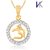 V. K Jewels Om Pendant Gold And Rhodium Plated - Ps1002g by Vkjewelsonline 