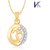 V. K Jewels OM MANTRA  Pendant gold and Rhodium plated -  PS1003G
