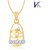 V. K Jewels OM WITH SHIVLING Pendant gold and Rhodium plated -  PS1013G