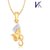 V. K Jewels Bhalchndra Pendant Gold And Rhodium Plated - Ps1019g by Vkjewelsonline 