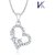 V. K Jewels Shimmering Heart Rhodium Plated Pendant - Ps1042r by Vkjewelsonline 
